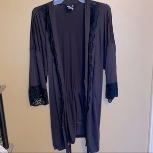 Black Lace Light Weight Robe Size Medium